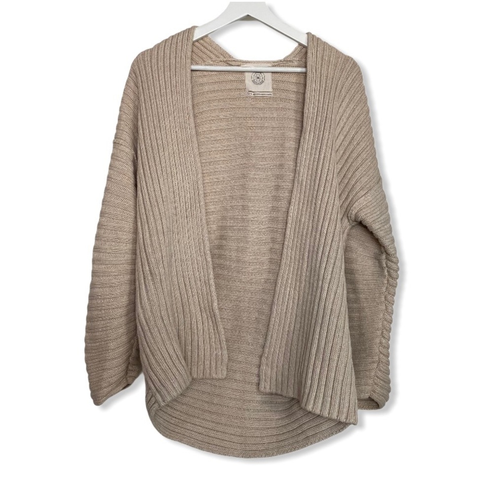 Urban Outfitters Knit Front Open Cardigan Beige/Cream XS - Picture 1 of 5